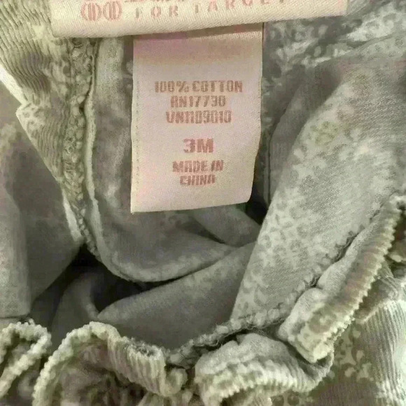 Adorable 100% cotton dress and matching bloomers EUC gray and white size 3m - Picture 4 of 4